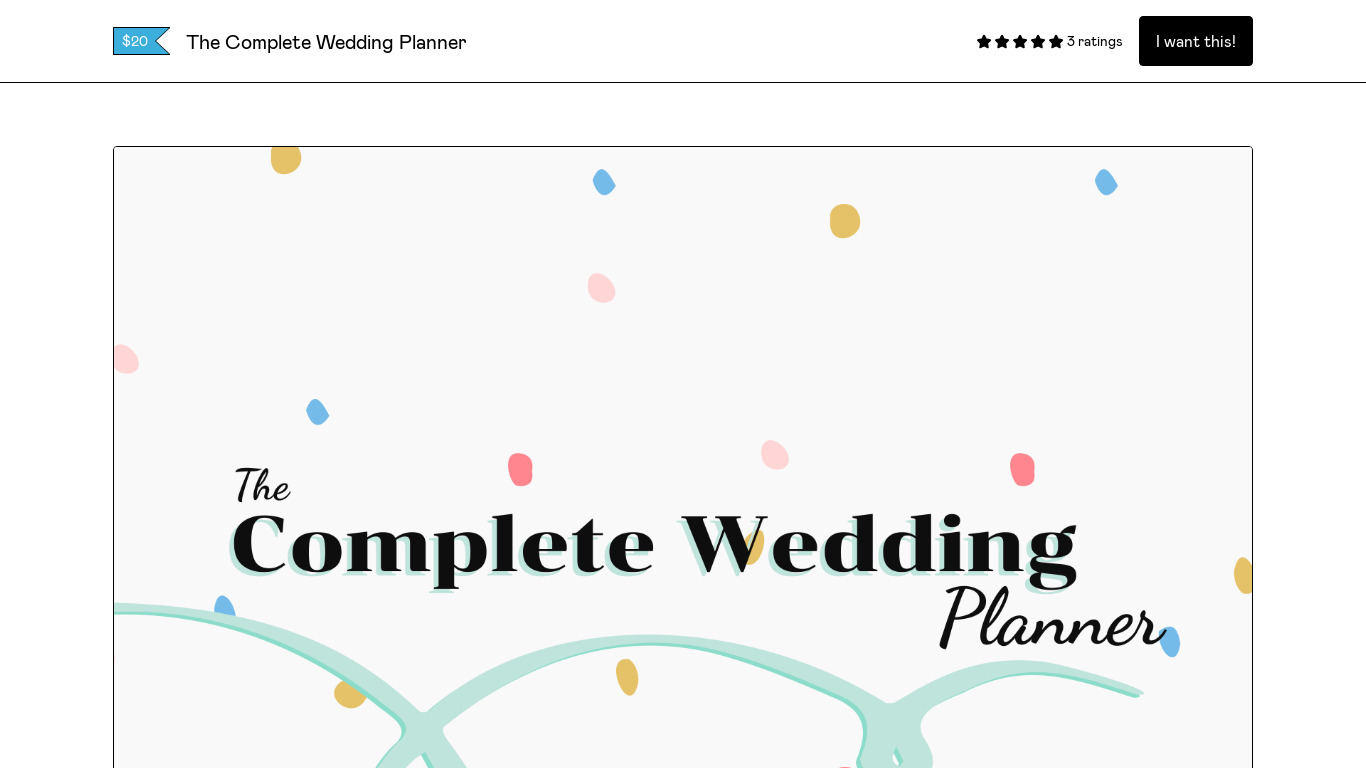 The Complete Wedding Planner Landing page
