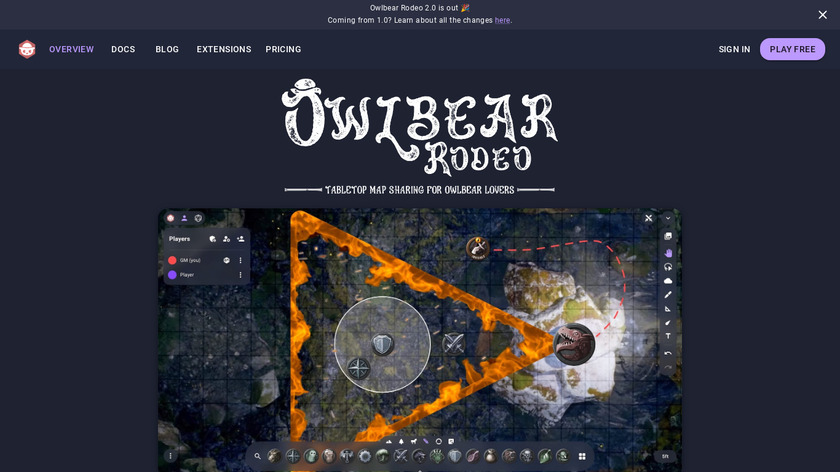 Owlbear Rodeo Landing Page