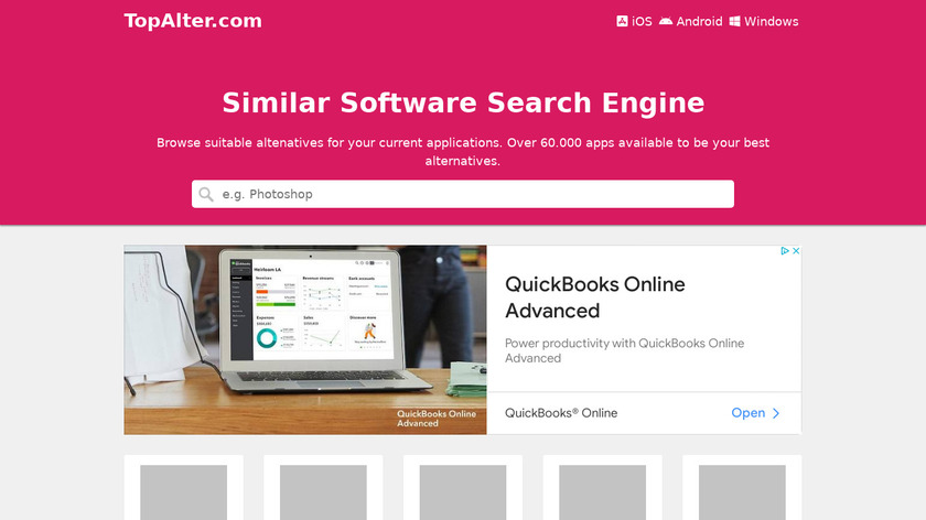 TopAlter Landing Page