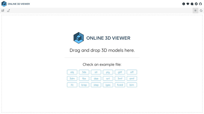 Online 3D Viewer Landing Page
