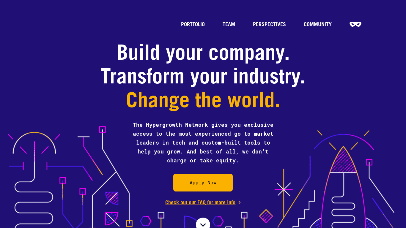 The Hypergrowth Network Landing page