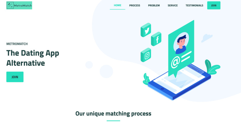 Metromatch.me Landing Page