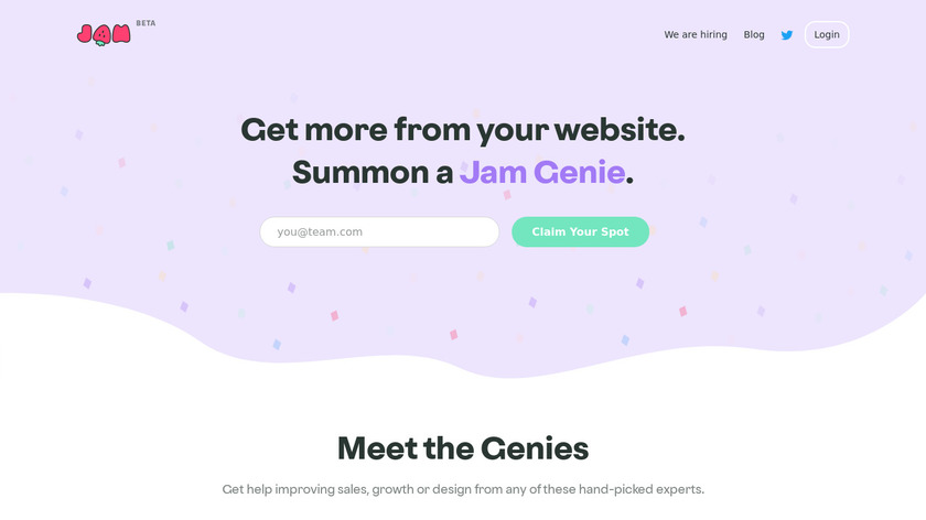 Jam Genies Landing Page