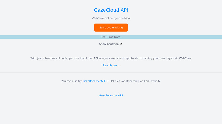 GazeCloudAPI Landing Page
