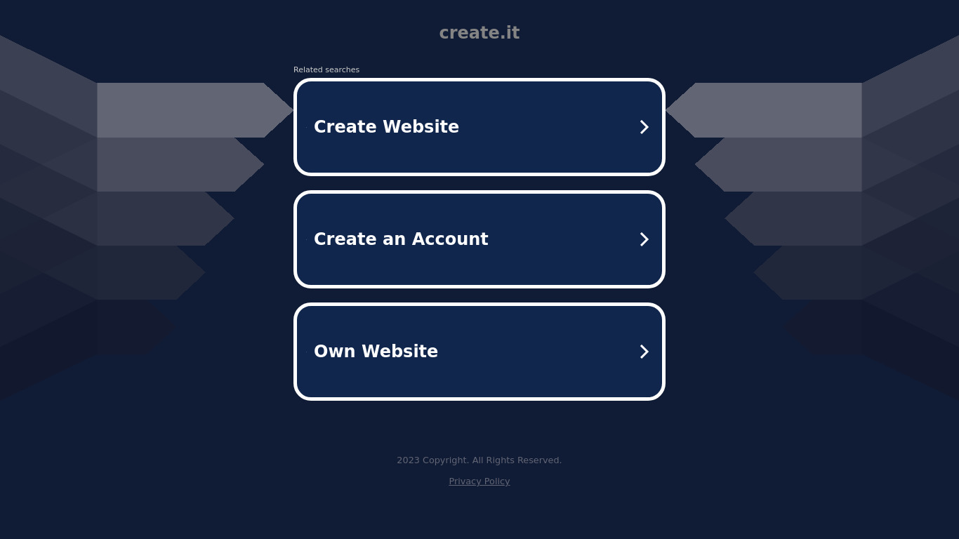 Create.it Landing page