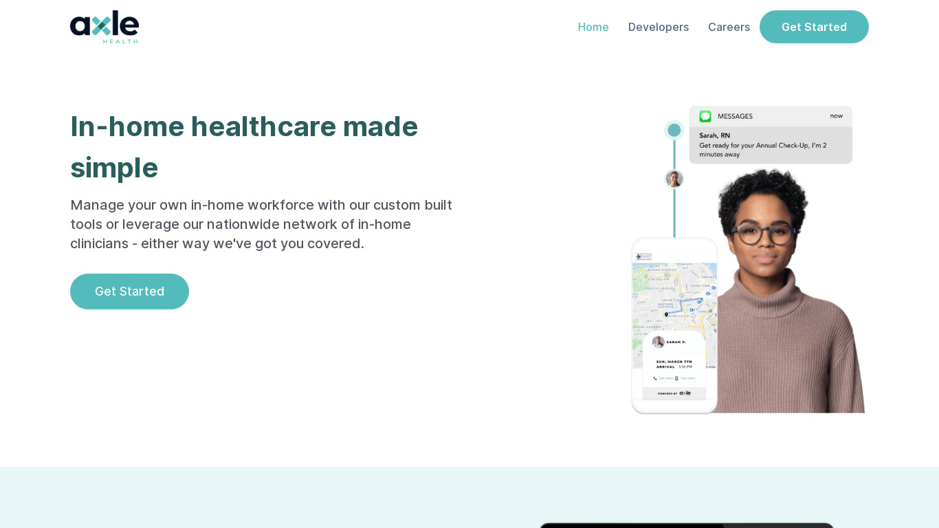 Axle Health Landing page