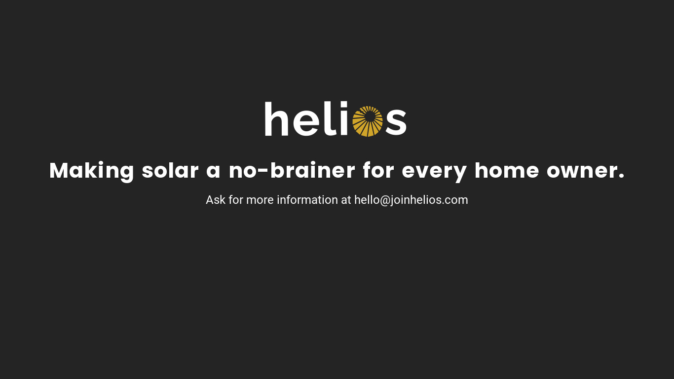 Helios Scout Landing page