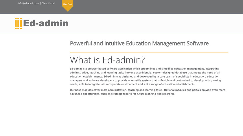Ed-admin Landing Page