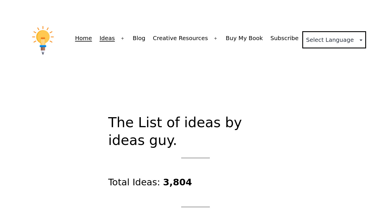 Ideas Grab Landing page