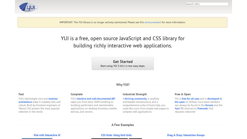 YUI Library Landing Page