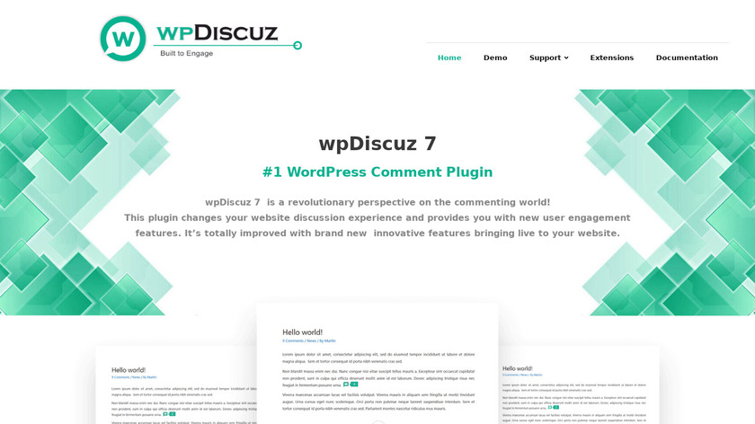 wpDiscuz Landing Page