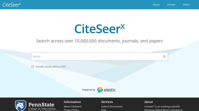 CiteSeerX Landing Page