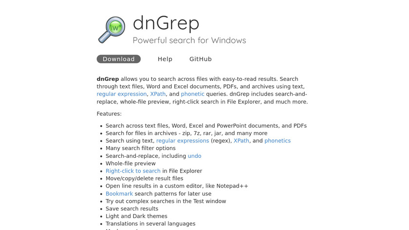 dnGREP Landing Page