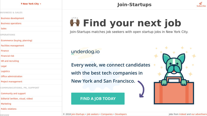 Join-Startups Landing Page
