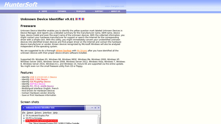 Unknown Device Identifier Landing Page