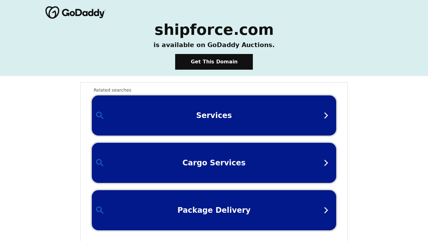 ShipForce Landing page