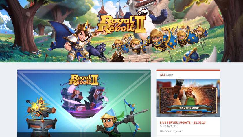 Royal Revolt Landing Page
