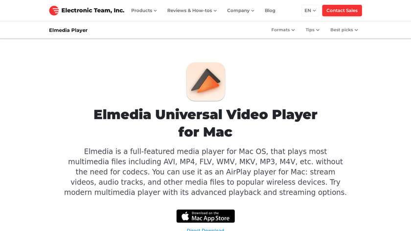 Elmedia Player Landing Page