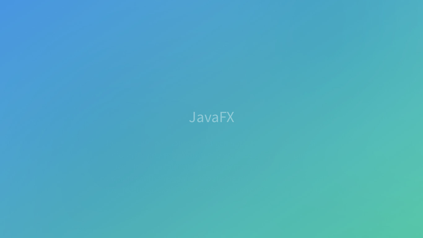 JavaFX Landing page