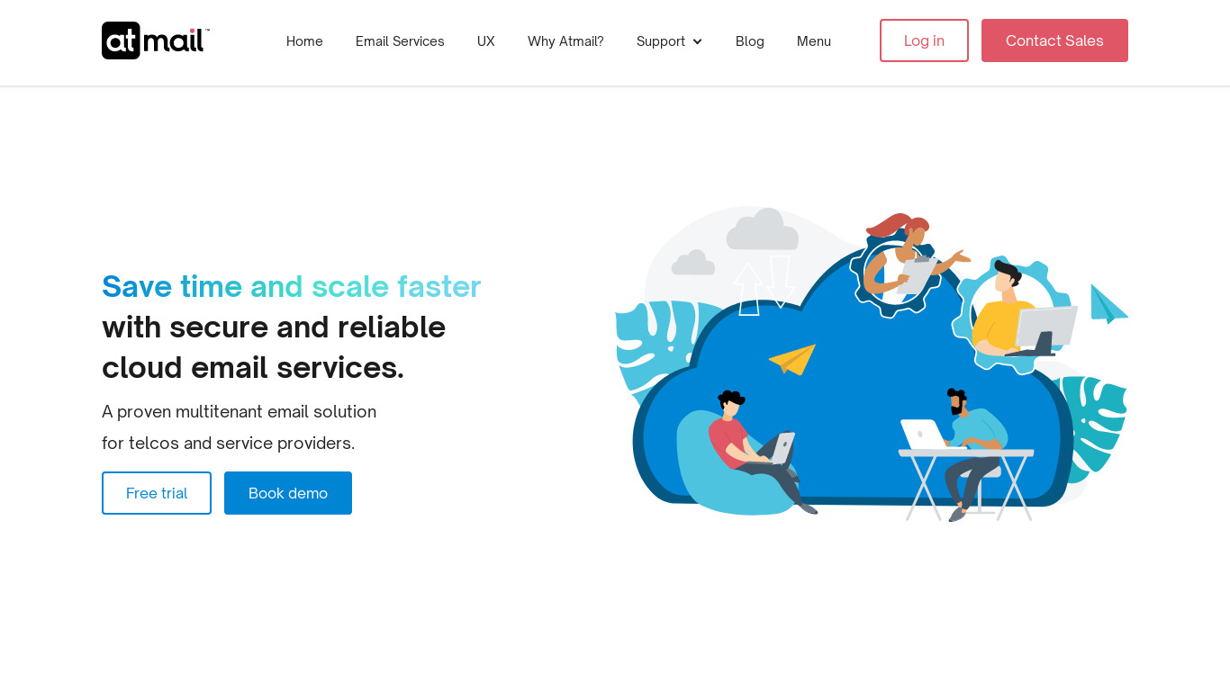 Atmail Landing page