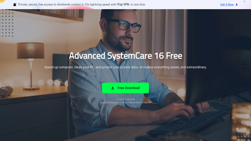 Advanced SystemCare Landing Page