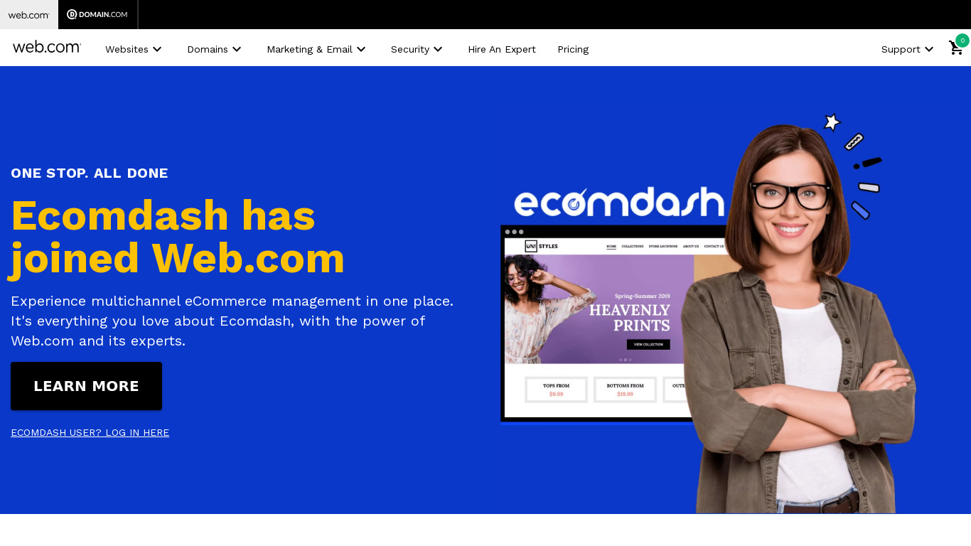 ecomdash Landing page
