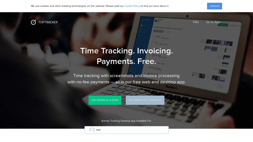 TopTracker Landing Page