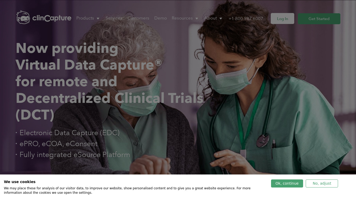 ClinCapture Landing page