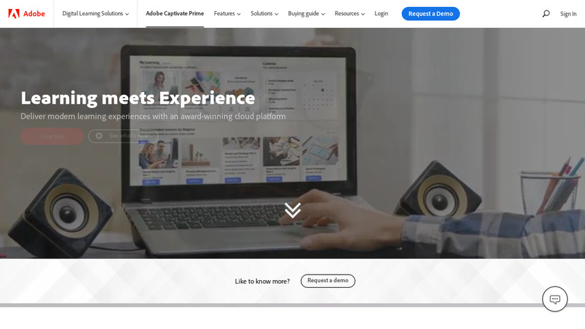 Adobe Learning Manager Landing Page
