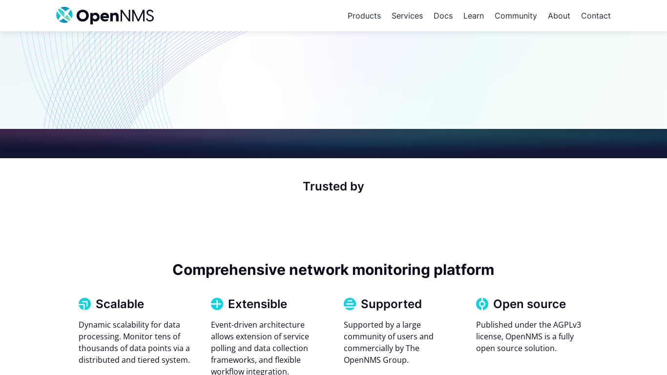OpenNMS Landing page