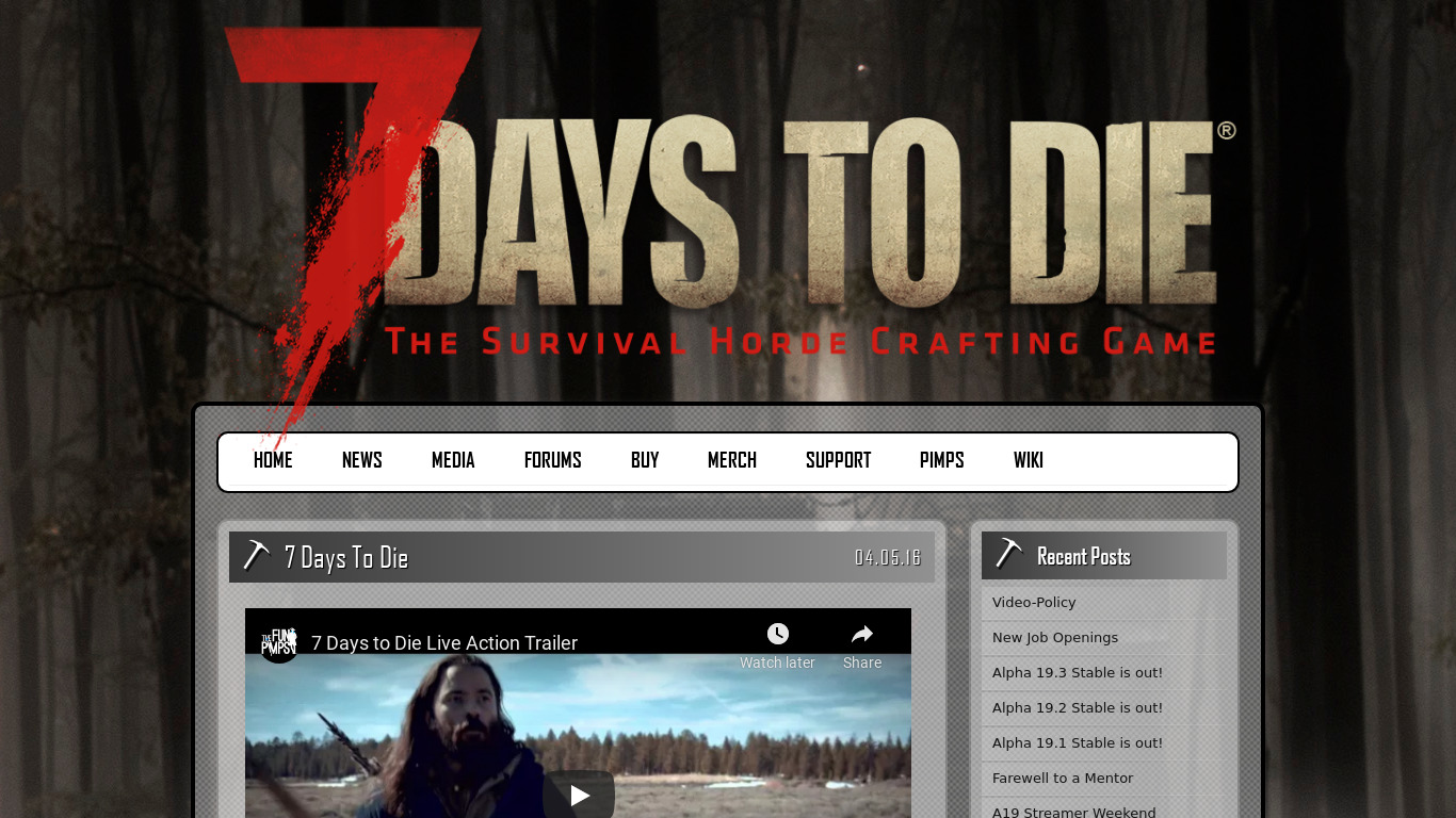7 Days to Die Landing page