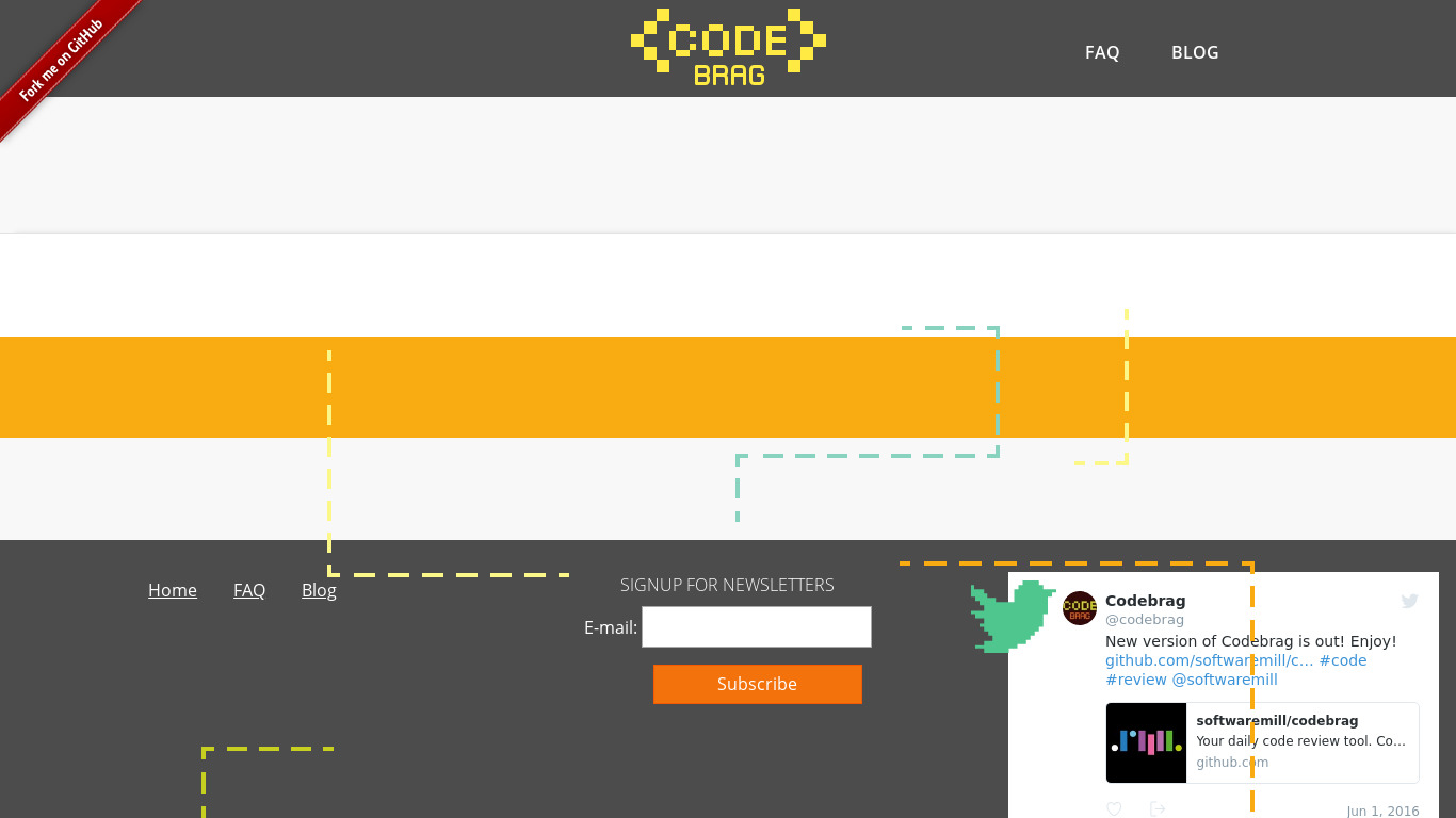Codebrag Landing page