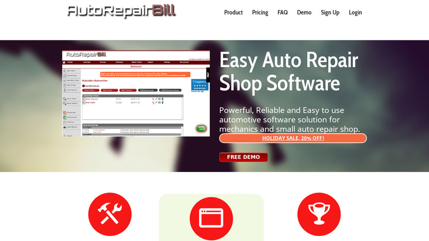 Auto Repair Bill Landing Page