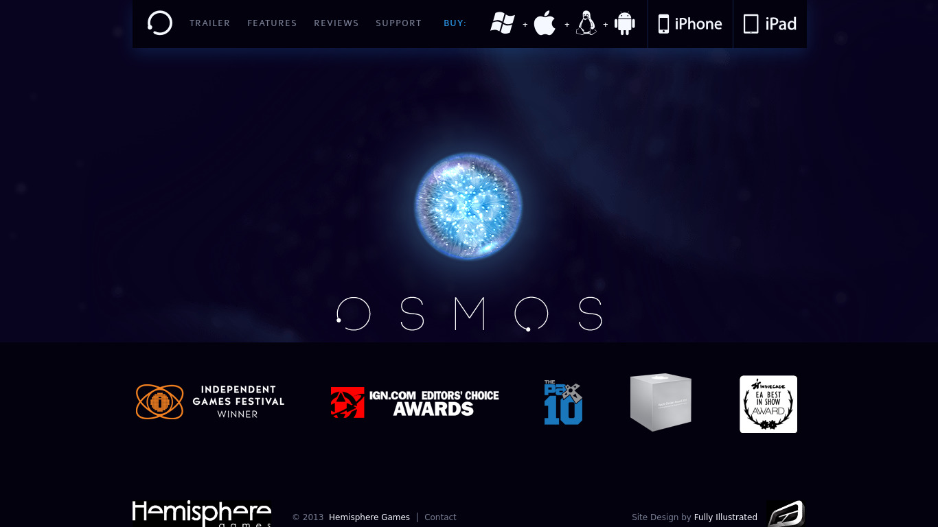 Osmos Landing page