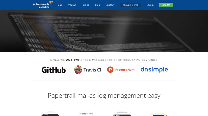 Papertrail Landing Page