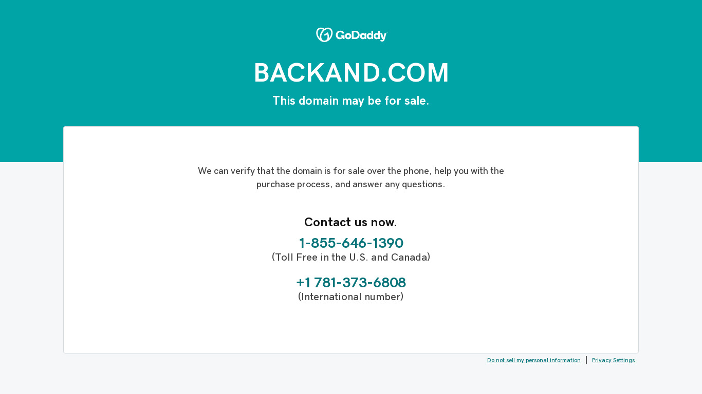Backand Landing page