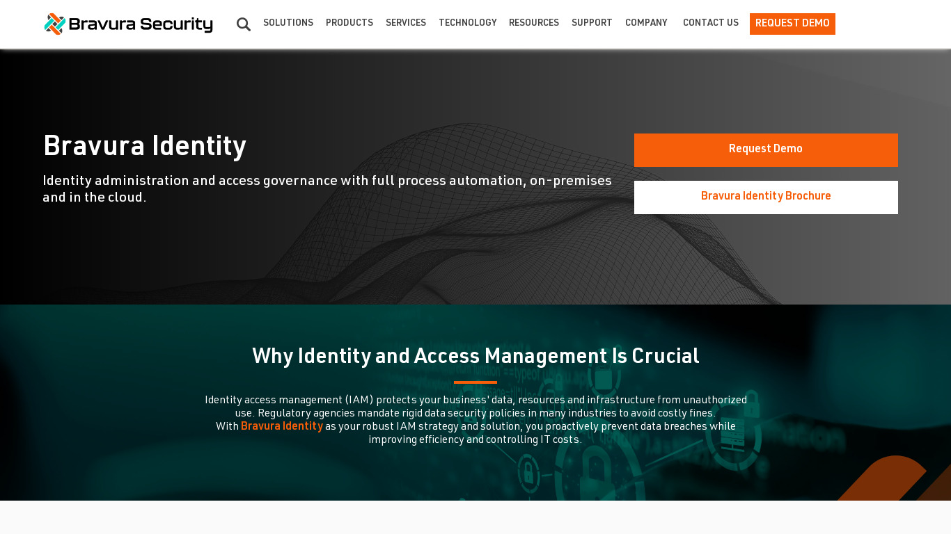 Hitachi ID Identity Manager Landing page
