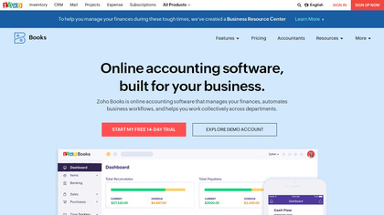 Zoho Books screenshot