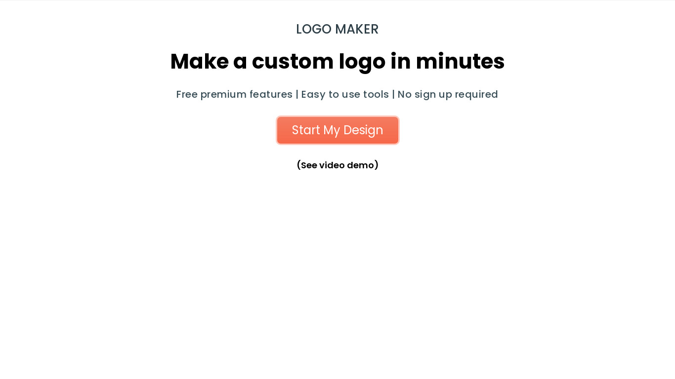 LogoMakr Landing page