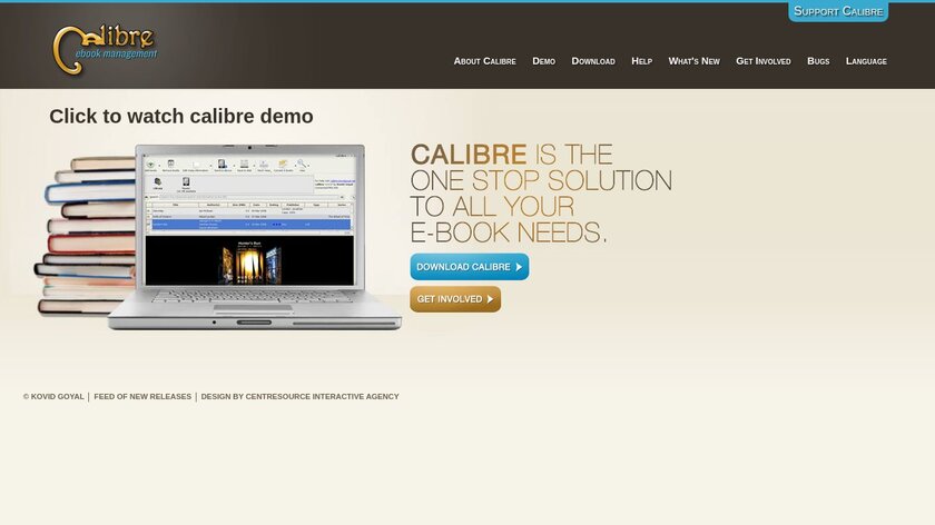 calibre Landing Page