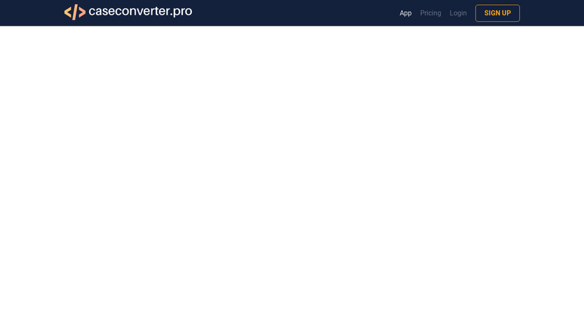 caseconverter.pro Landing Page