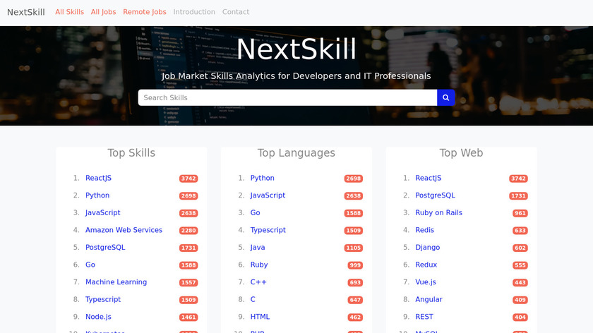 NextSkill Landing Page