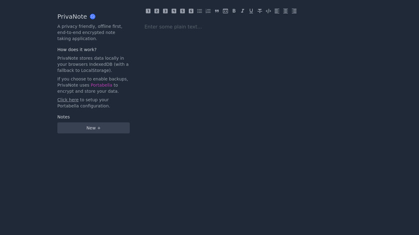 PrivaNote.xyz Landing Page