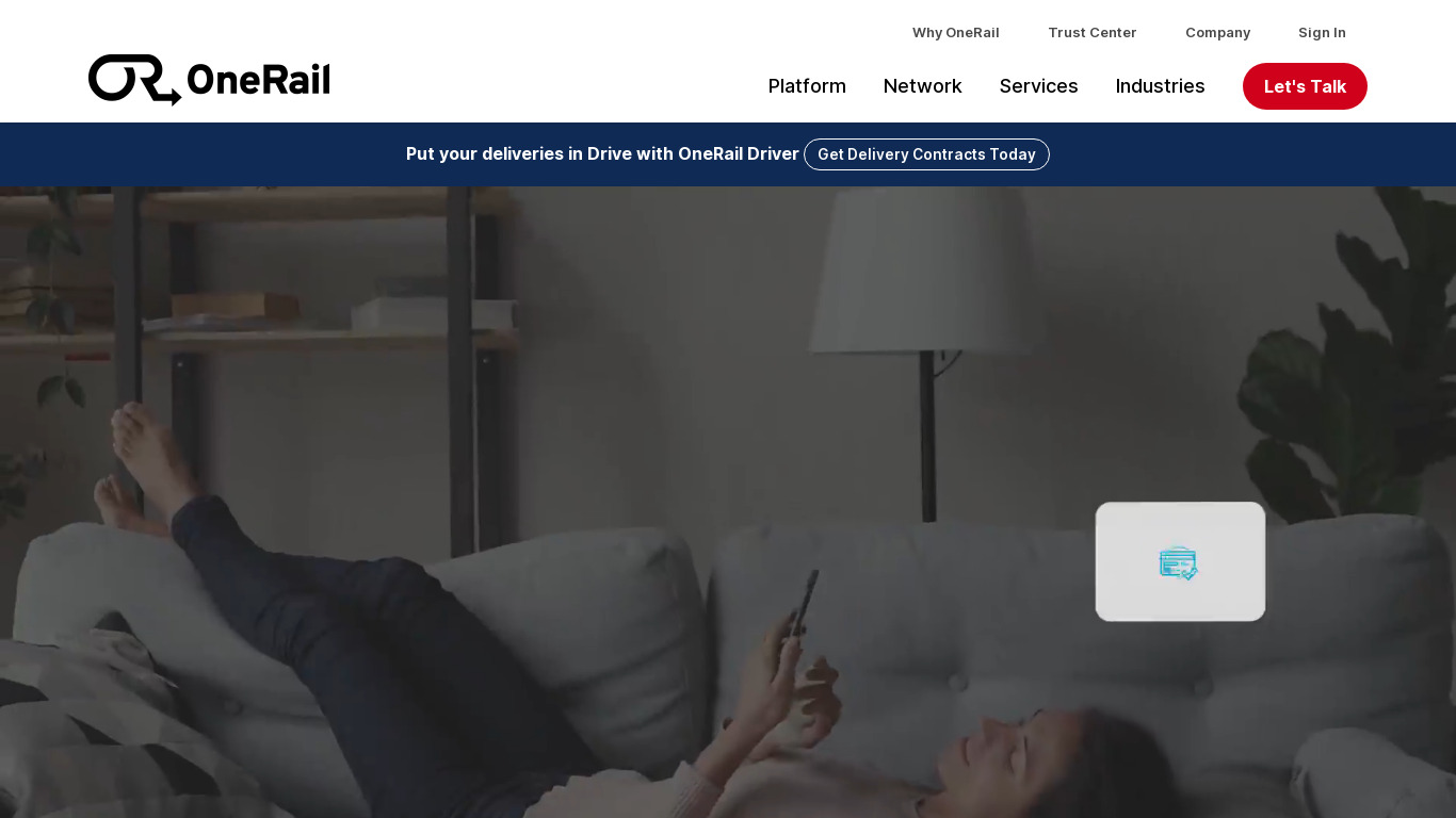 OneRail.io Landing page