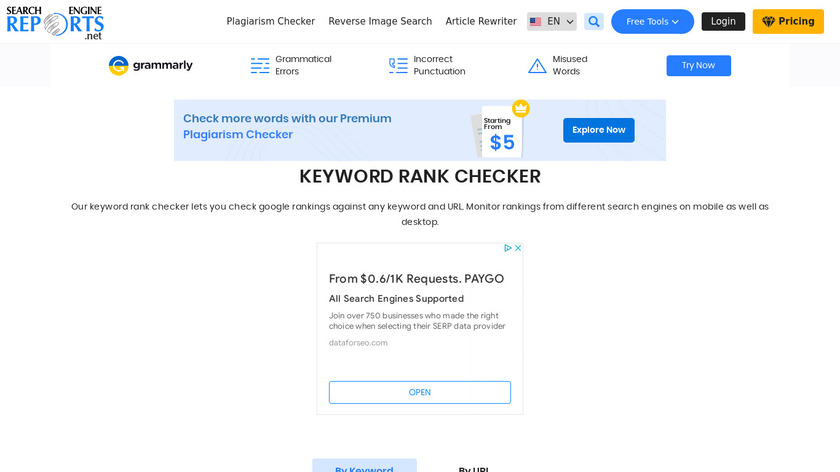 Search Engine Reports Landing Page