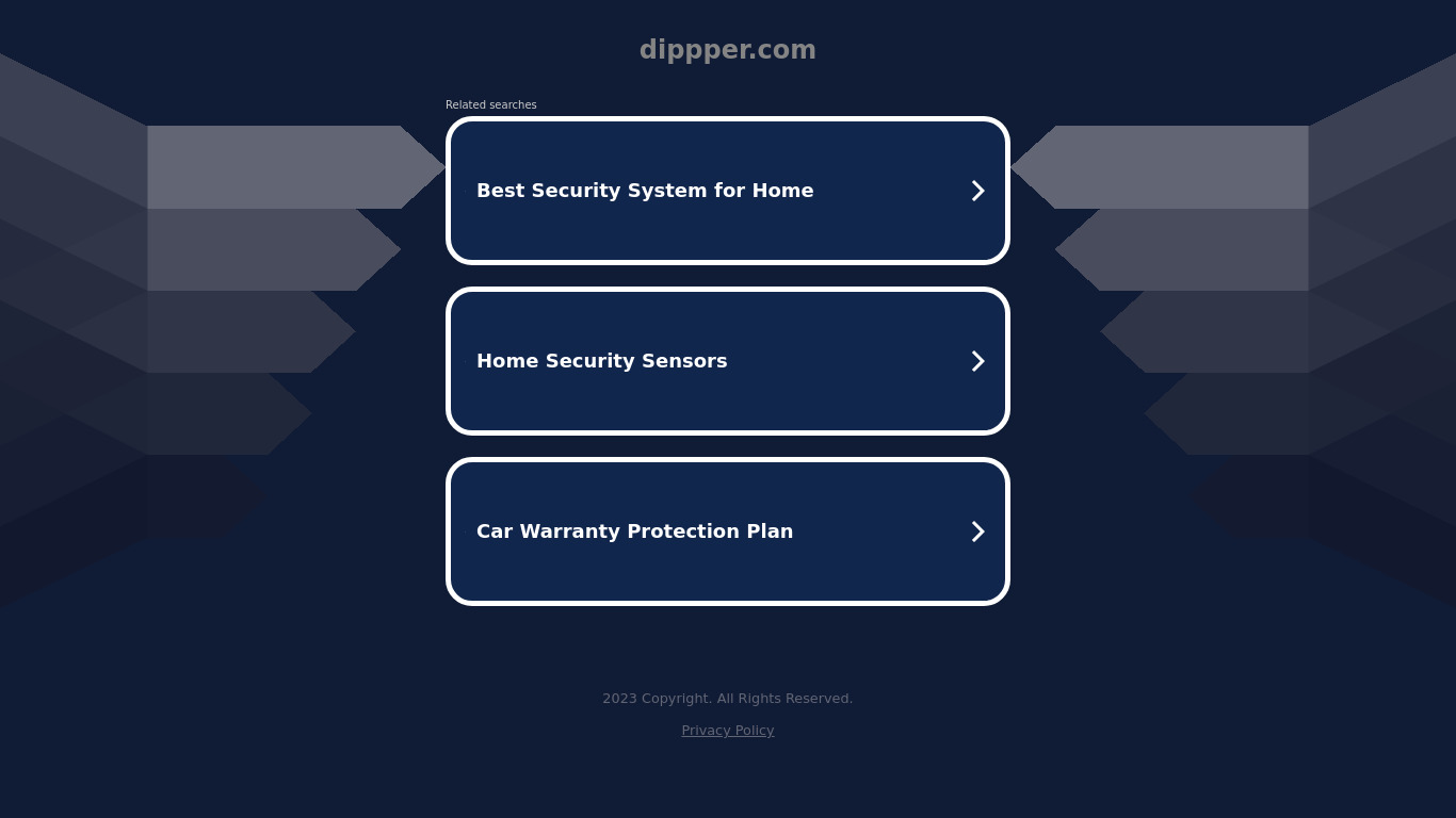Dippper Landing page