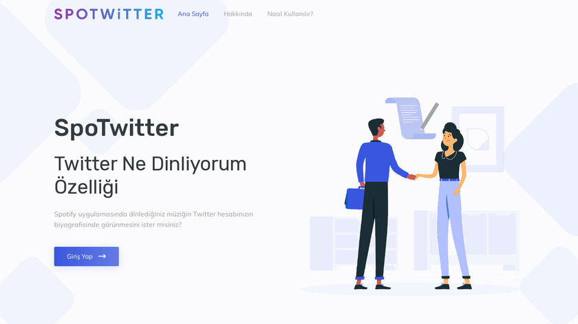 SpoTwitter Landing Page