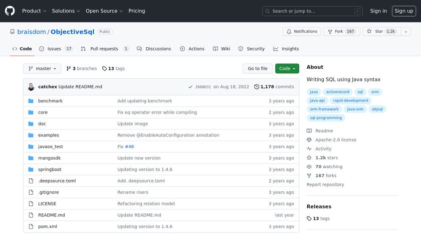 ObjectiveSql Landing Page