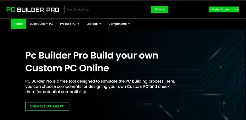 PC Builder Pro Landing Page