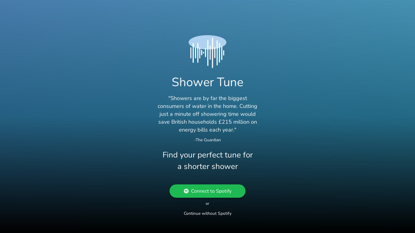 Shower Tune Landing Page